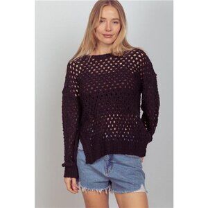 VERY‎ J Openwork Slit Knit Cover Up